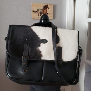 Sergio's Collection Hair on Hide Leather Briefcase